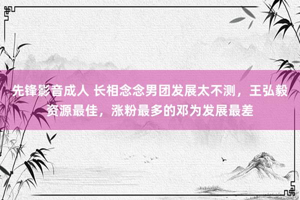 先锋影音成人 长相念念男团发展太不测，王弘毅资源最佳，涨粉最多的邓为发展最差