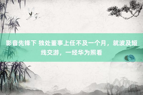 影音先锋下 独处董事上任不及一个月，就波及短线交游，一经华为照看