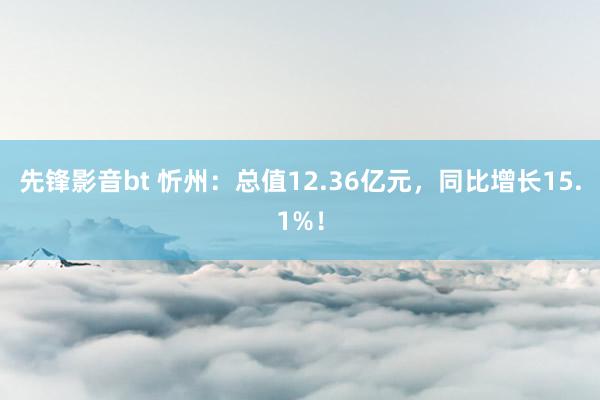 先锋影音bt 忻州：总值12.36亿元，同比增长15.1%！