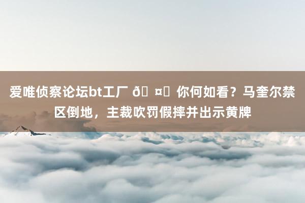 爱唯侦察论坛bt工厂 ?你何如看？马奎尔禁区倒地，主裁吹罚假摔并出示黄牌