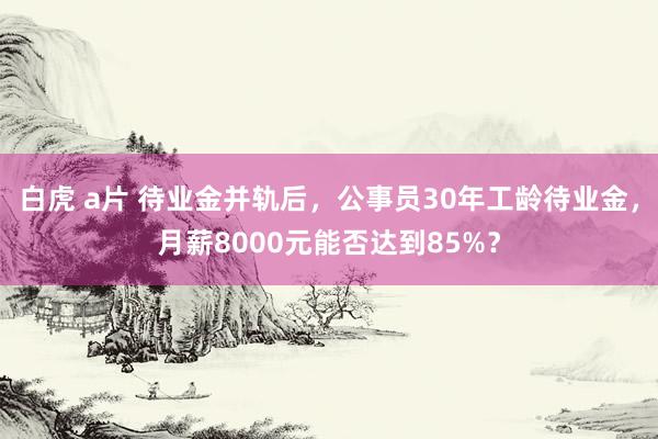 白虎 a片 待业金并轨后，公事员30年工龄待业金，月薪8000元能否达到85%？